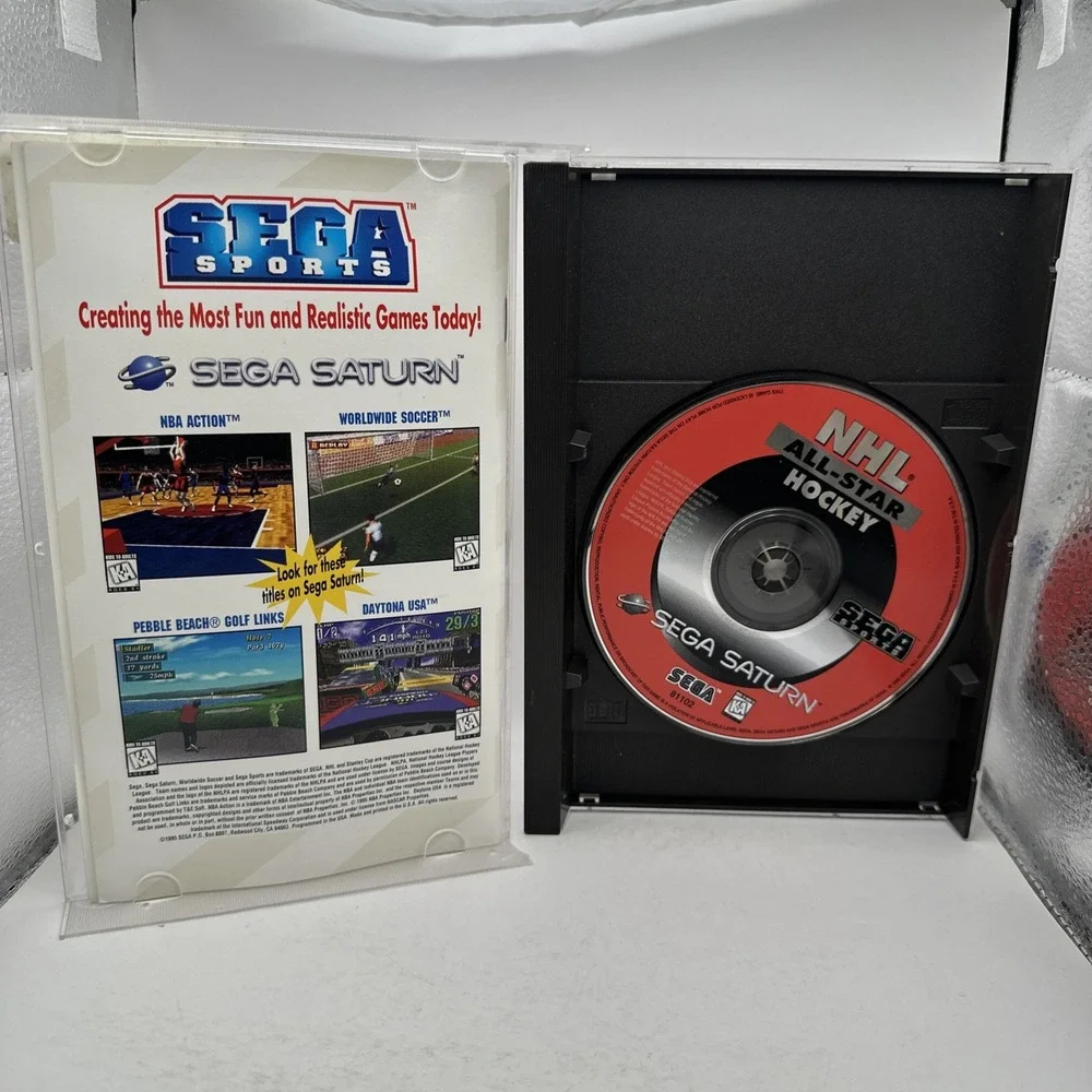 NHL All-Star Hockey Sega Saturn 1995 CIB Complete Manual Reg Card